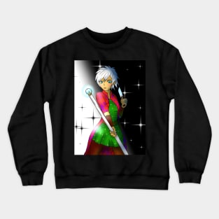 cute elf wizard for dnd and anime fans Crewneck Sweatshirt